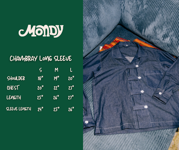 Chambray Long Sleeve Button Loop