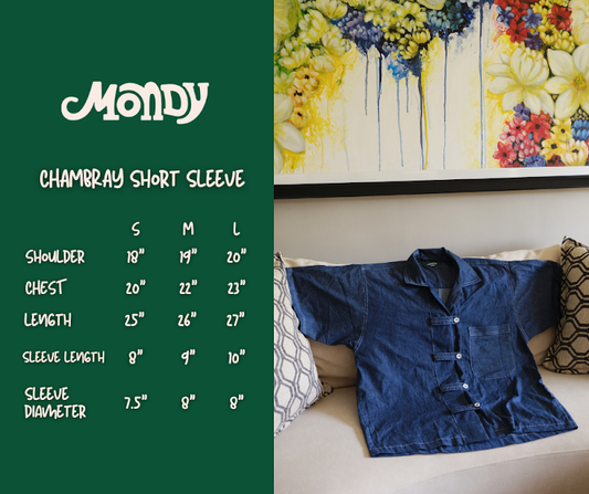 Chambray Short Sleeve Button Loop